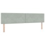 Cama Box Spring con colchón terciopelo gris claro 200x200 cm by , Beds and slatted bases - Ref: Foro24-3339128, Price: 566,56...