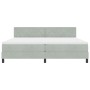 Cama Box Spring con colchón terciopelo gris claro 200x200 cm by , Beds and slatted bases - Ref: Foro24-3339128, Price: 566,56...