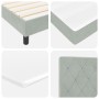 Cama Box Spring con colchón terciopelo gris claro 200x200 cm by , Beds and slatted bases - Ref: Foro24-3339128, Price: 566,56...