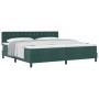 Cama Box Spring con colchón terciopelo verde oscuro 200x200 cm | Foro24.es | Tu tienda online para hogar, jardín y más Foro24.es