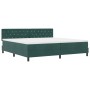 Cama Box Spring con colchón terciopelo verde oscuro 200x200 cm | Foro24.es | Tu tienda online para hogar, jardín y más Foro24.es