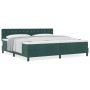 Cama Box Spring con colchón terciopelo verde oscuro 200x200 cm | Foro24.es | Tu tienda online para hogar, jardín y más Foro24.es
