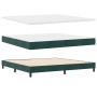Cama Box Spring con colchón terciopelo verde oscuro 200x200 cm | Foro24.es | Tu tienda online para hogar, jardín y más Foro24.es