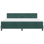Cama Box Spring con colchón terciopelo verde oscuro 200x200 cm | Foro24.es | Tu tienda online para hogar, jardín y más Foro24.es