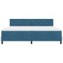 Cama Box Spring con colchón terciopelo azul oscuro 200x200 cm by , Beds and slatted bases - Ref: Foro24-3339132, Price: 576,3...