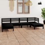 Gartenmöbel-Set 9-teilig aus schwarzem massivem Kiefernholz von vidaXL, Gartensets - Ref: Foro24-3083338, Preis: 302,51 €, Ra...