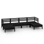Garden furniture set 9 pieces black solid pine wood by vidaXL, Garden sets - Ref: Foro24-3083338, Price: 298,58 €, Discount: %