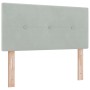 Cama Box Spring con colchón terciopelo gris claro 90x190 cm | Foro24.es | Tu tienda online para hogar, jardín y más Foro24.es