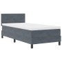 Cama Box Spring con colchón terciopelo gris oscuro 90x190 cm | Foro24.es | Tu tienda online para hogar, jardín y más Foro24.es