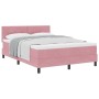 Cama con resortes rosa y colchón 140x190 cm de terciopelo by , Beds and slatted bases - Ref: Foro24-3339175, Price: 431,11 €,...