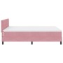 Cama con resortes rosa y colchón 140x190 cm de terciopelo by , Beds and slatted bases - Ref: Foro24-3339175, Price: 431,11 €,...