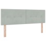 Cama Box Spring con colchón terciopelo gris claro 160x200 cm | Foro24.es | Tu tienda online para hogar, jardín y más Foro24.es