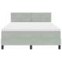 Cama Box Spring con colchón terciopelo gris claro 160x200 cm | Foro24.es | Tu tienda online para hogar, jardín y más Foro24.es