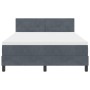 Cama Box Spring con colchón terciopelo gris oscuro 160x200 cm | Foro24.es | Tu tienda online para hogar, jardín y más Foro24.es