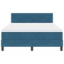 Cama Box Spring con colchón terciopelo azul oscuro 160x200 cm by , Beds and slatted bases - Ref: Foro24-3339186, Price: 476,5...