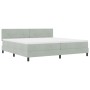 Cama Box Spring con colchón terciopelo gris claro 200x200 cm von , Betten und Lattenroste - Ref: Foro24-3339194, Preis: 568,9...