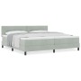 Cama Box Spring con colchón terciopelo gris claro 200x200 cm von , Betten und Lattenroste - Ref: Foro24-3339194, Preis: 568,9...