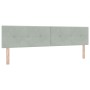 Cama Box Spring con colchón terciopelo gris claro 200x200 cm von , Betten und Lattenroste - Ref: Foro24-3339194, Preis: 568,9...
