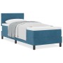 Cama Box Spring con colchón terciopelo azul oscuro 80x200 cm by , Beds and slatted bases - Ref: Foro24-3339204, Price: 271,21...