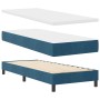 Cama Box Spring con colchón terciopelo azul oscuro 80x200 cm by , Beds and slatted bases - Ref: Foro24-3339204, Price: 271,21...