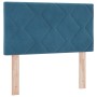 Cama Box Spring con colchón terciopelo azul oscuro 80x200 cm by , Beds and slatted bases - Ref: Foro24-3339204, Price: 271,21...