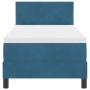 Cama Box Spring con colchón terciopelo azul oscuro 80x200 cm by , Beds and slatted bases - Ref: Foro24-3339204, Price: 271,21...