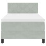 Cama Box Spring con colchón terciopelo gris claro 80x200 cm by , Beds and slatted bases - Ref: Foro24-3339206, Price: 286,83 ...