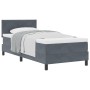 Cama Box Spring con colchón terciopelo gris oscuro 80x200 cm by , Beds and slatted bases - Ref: Foro24-3339207, Price: 291,95...
