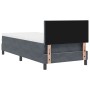 Cama Box Spring con colchón terciopelo gris oscuro 80x200 cm by , Beds and slatted bases - Ref: Foro24-3339207, Price: 291,95...