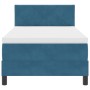 Cama Box Spring con colchón terciopelo azul oscuro 80x200 cm by , Beds and slatted bases - Ref: Foro24-3339210, Price: 293,87...