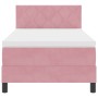 Cama Box Spring con colchón terciopelo rosa 80x200 cm by , Beds and slatted bases - Ref: Foro24-3339211, Price: 311,13 €, Dis...