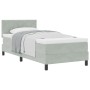 Cama Box Spring con colchón terciopelo gris claro 90x200 cm von , Betten und Lattenroste - Ref: Foro24-3339212, Preis: 293,80...