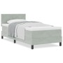 Cama Box Spring con colchón terciopelo gris claro 90x200 cm von , Betten und Lattenroste - Ref: Foro24-3339212, Preis: 293,80...