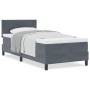 Cama Box Spring con colchón terciopelo gris oscuro 90x200 cm | Foro24.es | Tu tienda online para hogar, jardín y más Foro24.es
