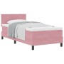 Cama Box Spring con colchón terciopelo rosa 90x200 cm by , Beds and slatted bases - Ref: Foro24-3339217, Price: 293,20 €, Dis...