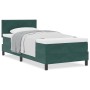Cama Box Spring con colchón terciopelo verde oscuro 100x200 cm by , Beds and slatted bases - Ref: Foro24-3339221, Price: 328,...