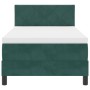 Cama Box Spring con colchón terciopelo verde oscuro 100x200 cm by , Beds and slatted bases - Ref: Foro24-3339221, Price: 328,...