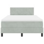 Cama Box Spring con colchón terciopelo gris claro 120x200 cm by , Beds and slatted bases - Ref: Foro24-3339230, Price: 388,29...