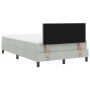 Cama Box Spring con colchón terciopelo gris claro 120x200 cm by , Beds and slatted bases - Ref: Foro24-3339230, Price: 388,29...