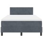 Cama Box Spring con colchón terciopelo gris oscuro 120x200 cm de , Camas y somieres - Ref: Foro24-3339231, Precio: 373,97 €