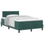 Cama Box Spring con colchón terciopelo verde oscuro 120x200 cm by , Beds and slatted bases - Ref: Foro24-3339233, Price: 373,...