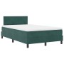 Cama Box Spring con colchón terciopelo verde oscuro 120x200 cm by , Beds and slatted bases - Ref: Foro24-3339233, Price: 373,...