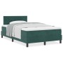 Cama Box Spring con colchón terciopelo verde oscuro 120x200 cm by , Beds and slatted bases - Ref: Foro24-3339233, Price: 373,...