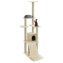 Katzenkratzbaum mit cremefarbenen Sisalstämmen, 155 cm von vidaXL, Katzenmöbel - Ref: Foro24-171515, Preis: 61,23 €, Rabatt: %