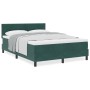 Cama Box Spring con colchón terciopelo verde oscuro 140x190 cm by , Beds and slatted bases - Ref: Foro24-3339239, Price: 443,...