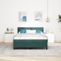 Cama Box Spring con colchón terciopelo verde oscuro 140x190 cm by , Beds and slatted bases - Ref: Foro24-3339239, Price: 443,...