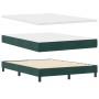 Cama Box Spring con colchón terciopelo verde oscuro 140x190 cm by , Beds and slatted bases - Ref: Foro24-3339239, Price: 443,...