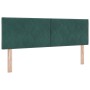 Cama Box Spring con colchón terciopelo verde oscuro 140x190 cm by , Beds and slatted bases - Ref: Foro24-3339239, Price: 443,...