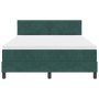 Cama Box Spring con colchón terciopelo verde oscuro 140x190 cm by , Beds and slatted bases - Ref: Foro24-3339239, Price: 443,...