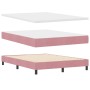 Cama Box Spring con colchón terciopelo rosa 140x190 cm von , Betten und Lattenroste - Ref: Foro24-3339241, Preis: 437,08 €, R...